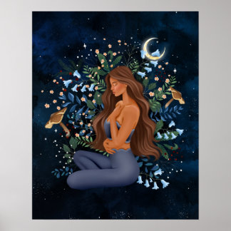 Meditation Yoga Pose Print Afbeelding Poster Muur 