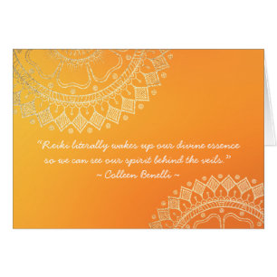 Méditation Yoga Professeur Orange Gold Mandala Cit