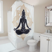 Méditation Zen Lotus Douche Rideau (En situation)