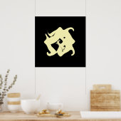 Méditation zen poster d'art minimal (Cuisine)