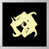 Méditation zen poster d'art minimal (Devant)