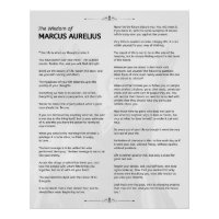 Méditations stoïques de Marcus Aurelius. Poster br