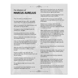 Méditations stoïques de Marcus Aurelius. Poster br