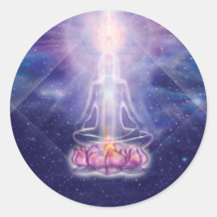 Meditator Ronde Sticker