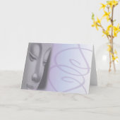 "Méditent" la carte de voeux vierge (Fleur jaune)