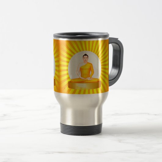 Méditer Bouddha voyage mug (Devant droit)