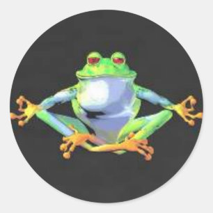Méditer des stickers de grenouilles
