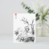 Méditer la carte postale de Samurai (Debout devant)