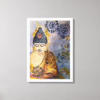 Méditer la toile d'aquarelle Bouddha Imprimer 24x1