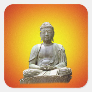 Méditer un autocollant de Bouddha
