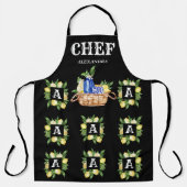 Mediteranan Lijst mandje Chef Monogram Schort (Voorkant)