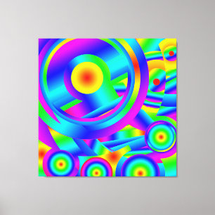 Mediteranne Doekprint met zonsopgang Canvas Afdruk