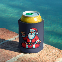 Mediteren Santa Relaxing Pixel Art Holiday Design Blikjeskoeler