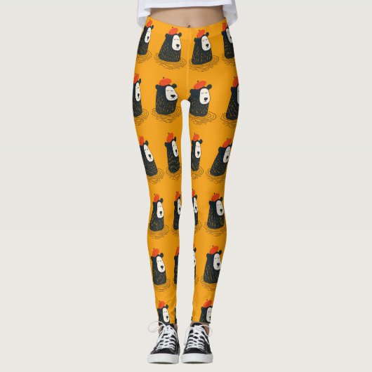 mediterend Beer Leggings (Voorkant)