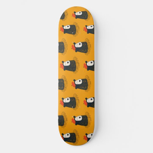 mediterend Beer Skateboard (Voorkant)