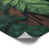 Mediterende Boeddha Moderne Pixel Art Poster (Hoek)