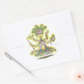 Mediterende creativiteit ronde sticker (Envelop)