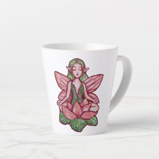 mediterende fee latte mok (Rechterhoek)
