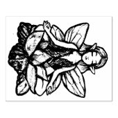 mediterende fee 	rubberstempel (Afrduk)