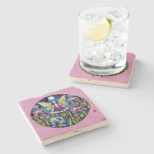 mediterende fee stenen onderzetter (Zijkant)