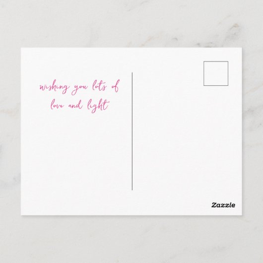 Mediterende yoga meisje, kristallen levendige kleu briefkaart (Achterkant)