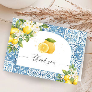 Mediterraan Baby shower gevouwen bedankkaarten Bedankkaart