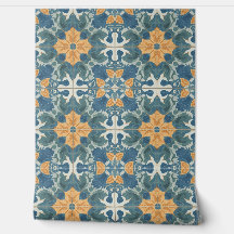 Mediterraan Blauw en Goud Patroon