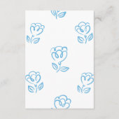 Mediterraan Blauw Hand Getrokken bruiloft Details Informatiekaartje (Achterkant)