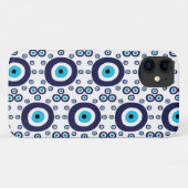 Mediterraan Blauw Nazar Evil Eye Cirkels Patroon Case-Mate iPhone Case (Achterkant (horizontaal))