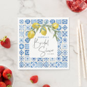 Mediterraan Blauw Tegel Vrijgezellenfeest servette Servet (Insitu)