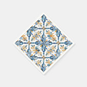 Mediterraan Blauw Tegels Servetten Decor (Hoek)