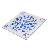 mediterraan blauw tegeltje (Zijkant)