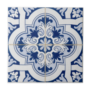 Mediterraan Bloemmotief Tegeltje