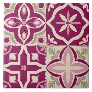 Mediterraan bloemmozaïekdecor tegeltje