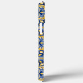 Mediterraan botanisch patroon - blauw en geel Case-Mate iPhone case (Achterkant / Rechts)