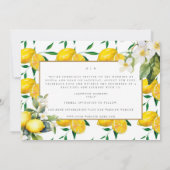 Mediterraan Citroen Save The Date Trouwkaart (Achterkant)