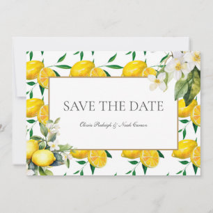 Mediterraan Citroen Save The Date Trouwkaart