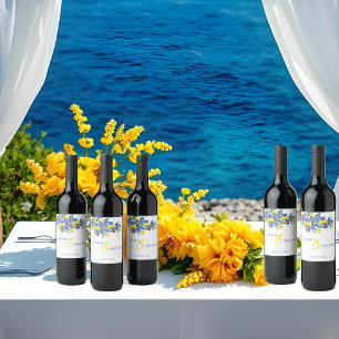 Mediterraan-Citroenen-Bruiloft- Wijn Etiket