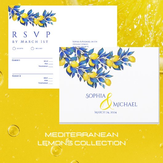 Mediterraan-Citroenen-RSVP-Bruiloft- Briefkaart