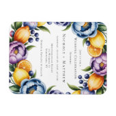 Mediterraan citrus boeket bruiloft magneet (Horizontaal)