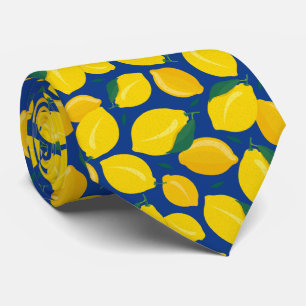 Mediterraan Citrus Citroen Patroon Stropdas