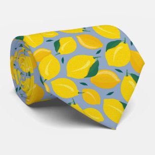 Mediterraan Citrus Citroen Patroon Stropdas