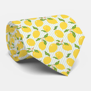 Mediterraan Citrus Citroen Patroon Stropdas