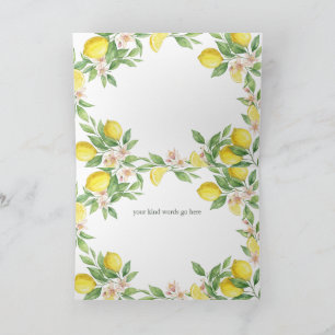 Mediterraan dank je bruidsmeisjeskaart met krans bedankkaart