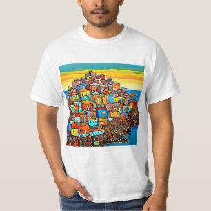Mediterraan dorp 1 t-shirt