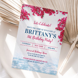 Mediterraan Griekenland Bloemenuitnodiging Kaart