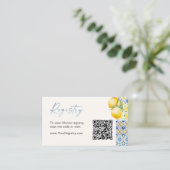 Mediterraan Italiaans Tegels QR Code Registry Informatiekaartje (Staand voorkant)