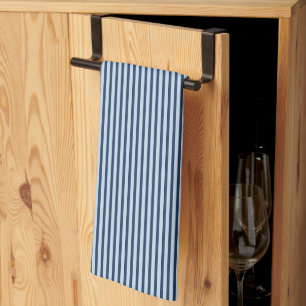 Mediterraan Klassiek Streepjespatroon Navyblauw Theedoek