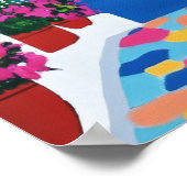 Mediterraan Kust Terras Wall Art Poster (Hoek)