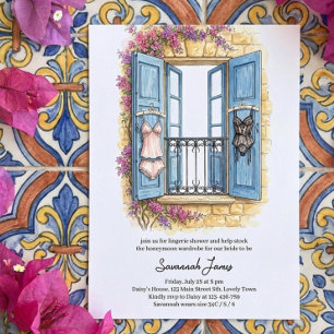 Mediterraan Mamma Mia Ondergoed Bruiloft Uitnodigi Kaart